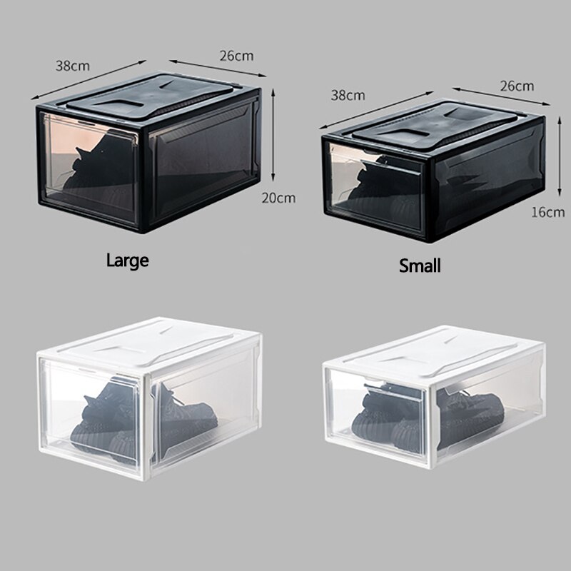Transparent Shoe Box Storage Shoe Boxes Thickened Dustproof Shoes Organizer Box Can Be Superimposed Combination Shoe Cabinet