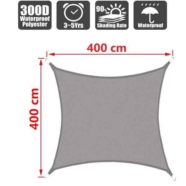 Tenda Parasole Per Balcone 4.5x9m Impermeabile - Schermo Privacy Per Esterno Con Protezione UV, Colore Avorio