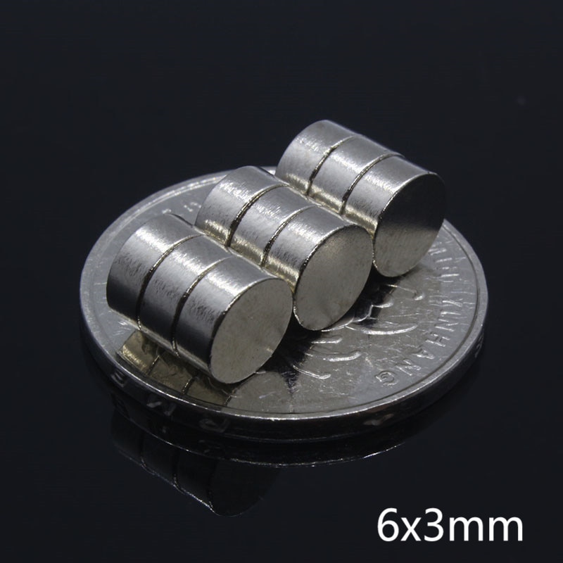 5/10/20/50/100/200Pcs 6X3Mm Mini Neodymium Magneet Disc n35 Permanente Ndfeb Kleine Ronde Super Krachtige Magnetische Magneten Craft