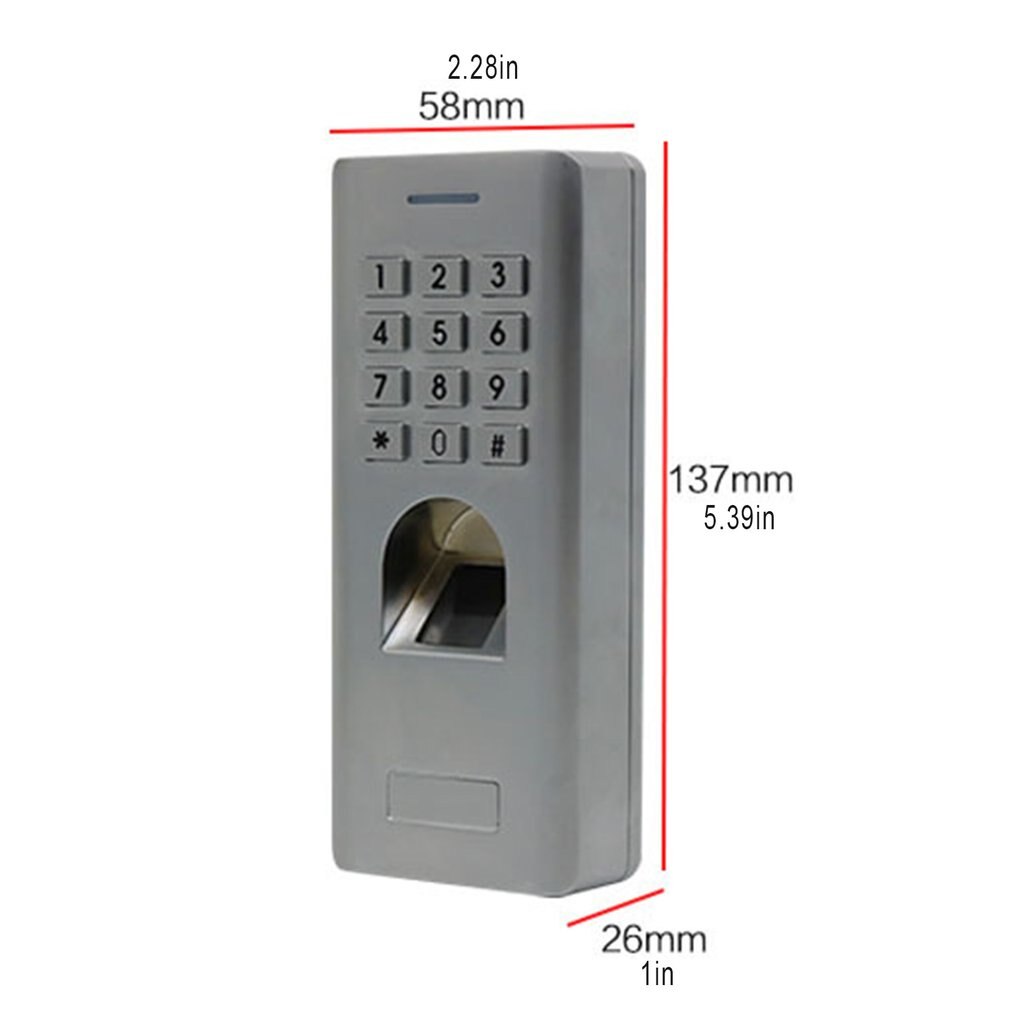 Fingerprint Password Key Lock Access Control Standalone Machine Biometric Electronic Door Lock Reader Scanner System