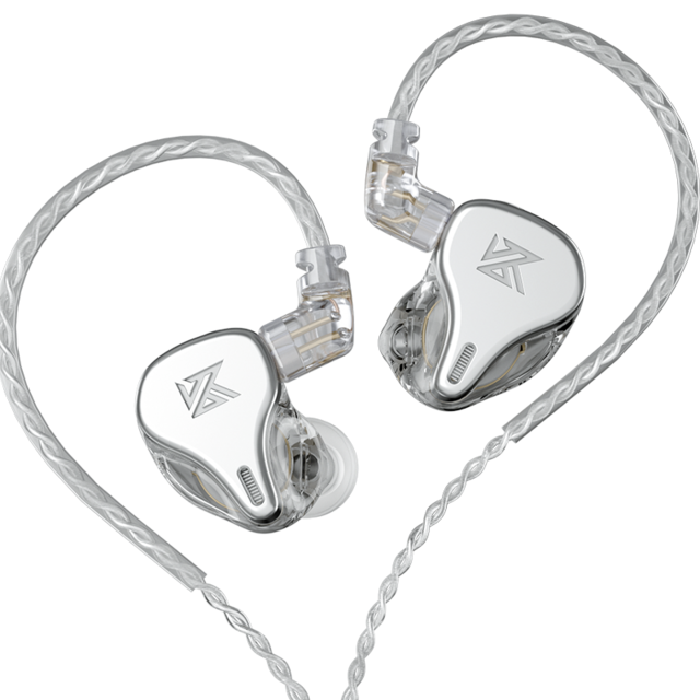 KZ – écouteurs intra-auriculaires DQ6, oreillettes hi-fi, basses, stop-bruit, musique, Sport, ZSX ZS10 PRO ASX EDX ZSN PRO X: Silver No Mic
