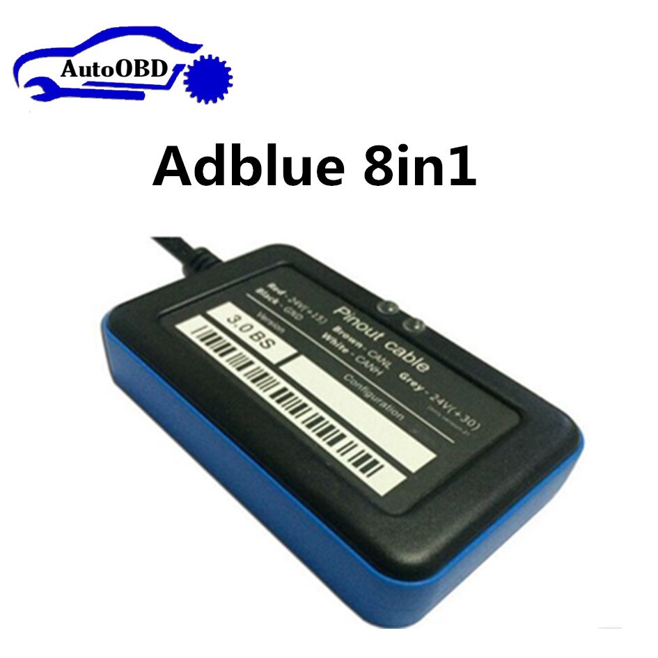Support Euro 6 A + plus récent émulateur Adblue 8 en 1 v3 avec adaptateur de programmation V3.0 avec capteur NOx 8in1