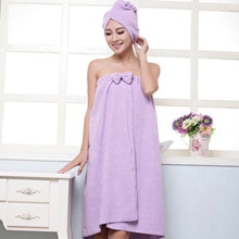 Microfiber Badkamer Absorberende Sneldrogende Badhanddoek Met Haar Droog Cap Vrouwen Meisjes Strand Badjas Handdoeken 2017ing
