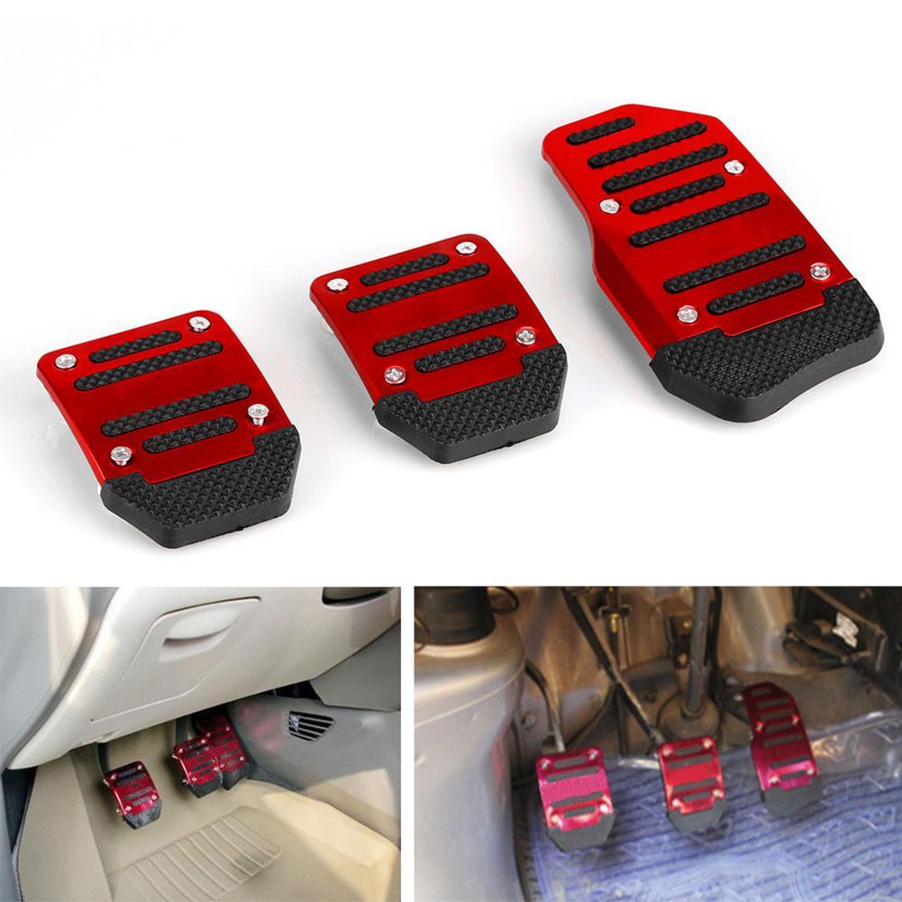 Cubierta antideslizante Universal para Pedal de freno de Gas, accesorios de piezas de repuesto para automóviles, Universal, 3 unids/set por juego