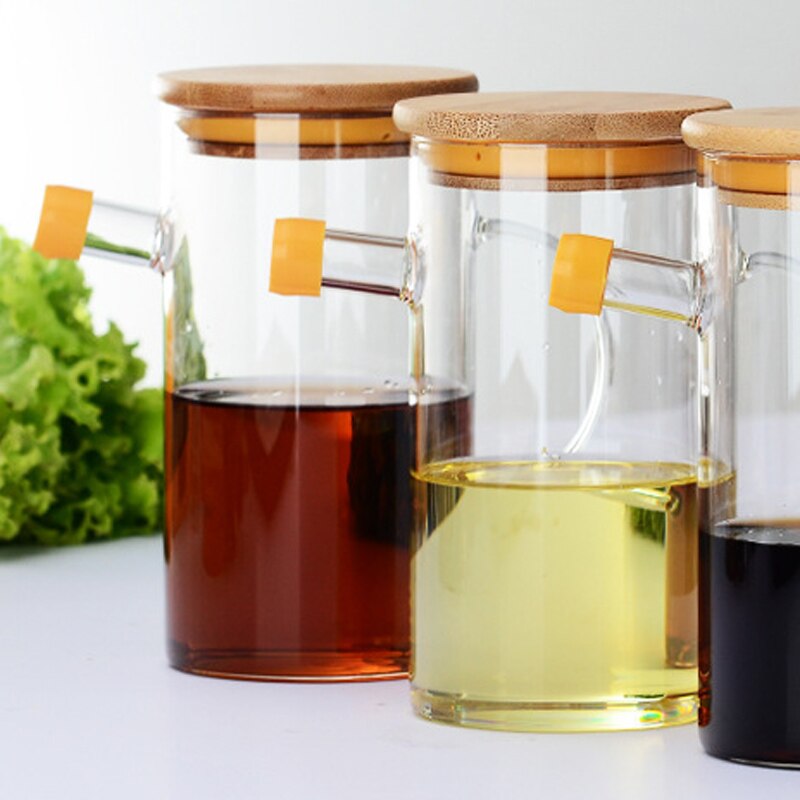 glass kvantitativ oljeflaske japansk flaske tank soya lekkasjesikker oljeflaske kjøkken husholdning olje saus eddik