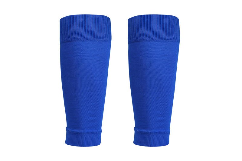 1 par voksen fodbold cykel ben varmere åndbar basketball fodbold løb kompression elastisk ben ærme knæ sport: Lt606 blå sokker