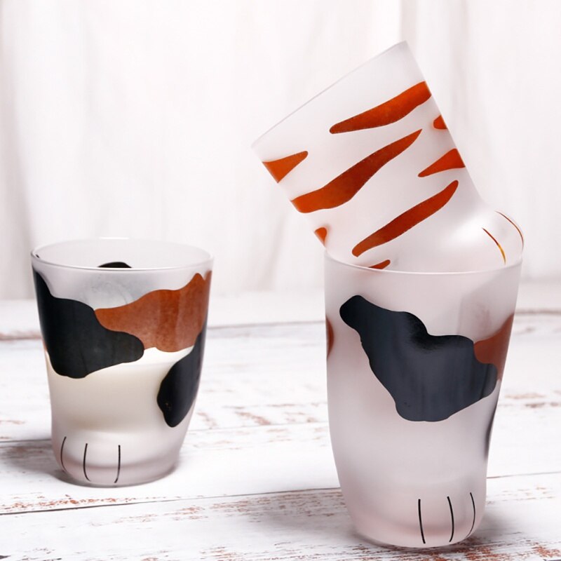 Nueva Linda Pata de Gato Gla taza pata de tigre taza Oficina vaso, taza de café Breakfat leche de porcelana taza de jugo de Carft Vasos