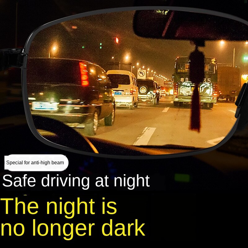 Nattesynsbriller til kørsel af sort teknologi polariseret lys natblændende fjernlys auto tilbehør