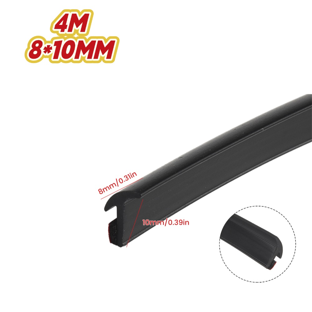 4M T-shaped Sealing Strip Rubber Car Sealing Strip Inclined Edge Trim Rubber Universal Car Door Protection Edge Guards Trim: army green