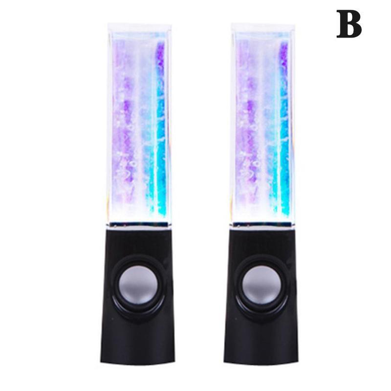 Wired Square Water Dancing Speaker Led Dancing Fountain Show Music Light Laptop Pc Speaker Mp3 Mobile Phone Accessories: Black