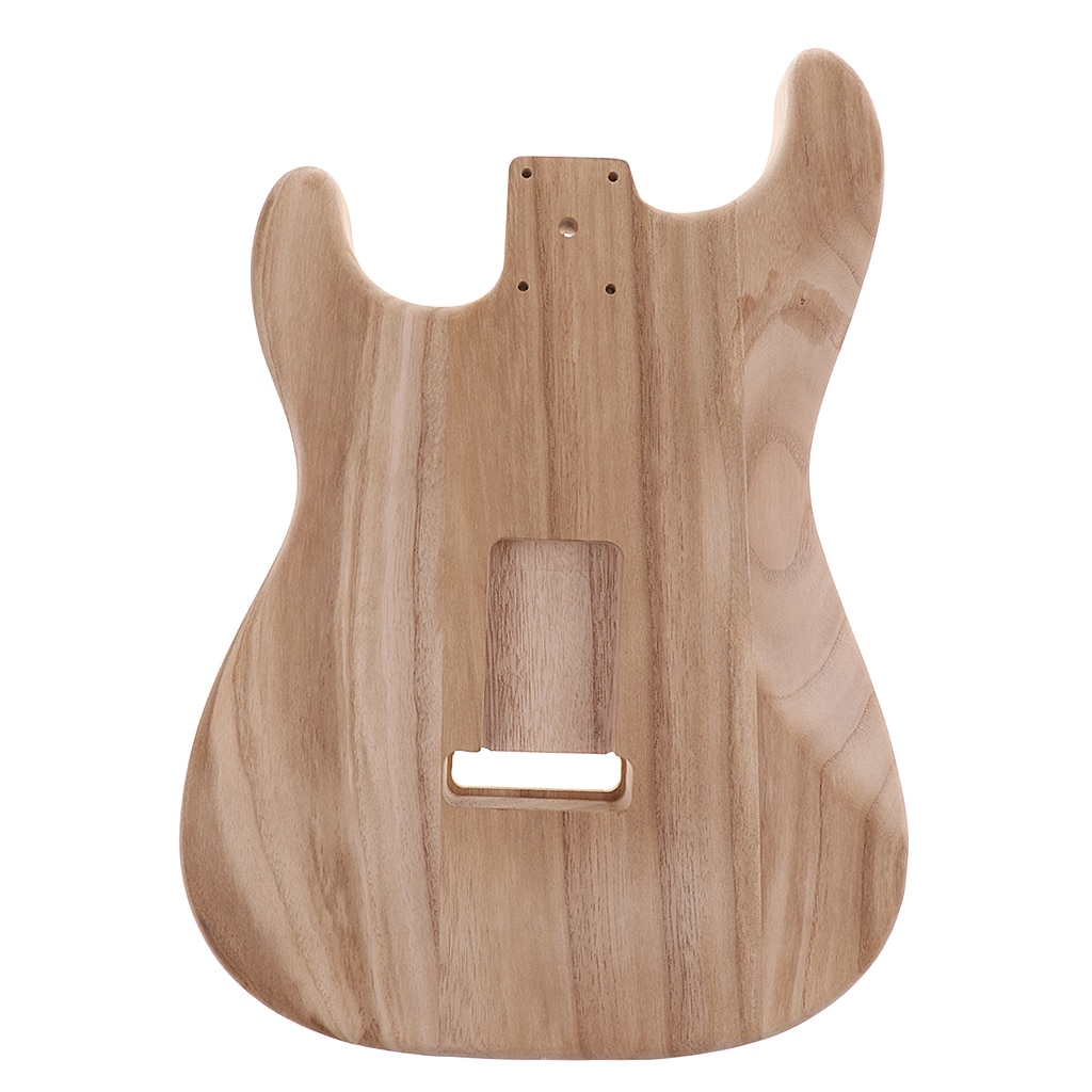 Solid Wood Electric Guitar Unfinished Body for Strat ST Guitar DIY Parts