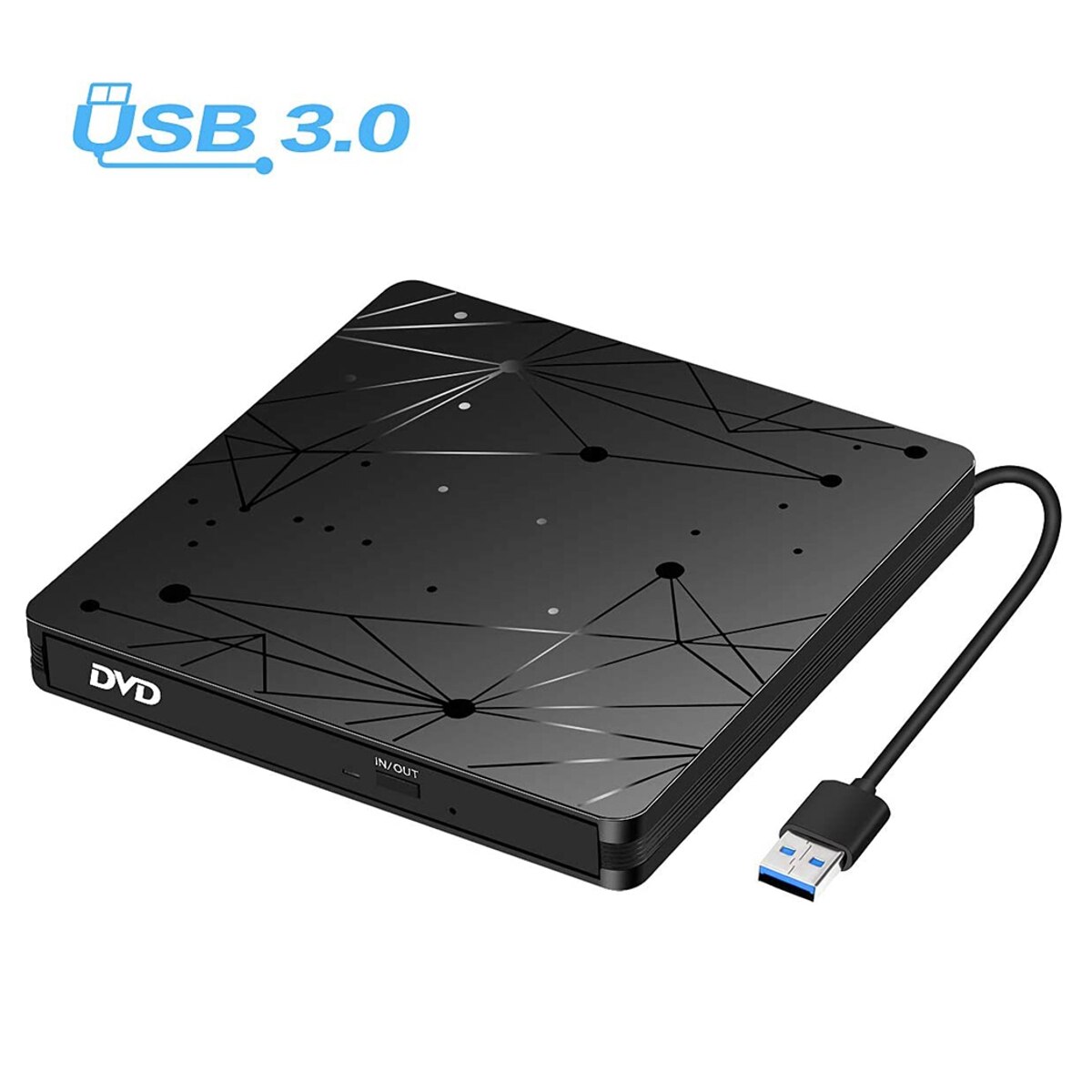 External DVD Drive USB 3.0 Portable CD DVD RW Drive Writer Burner Optical Player Compatible For Windows 10 Laptop Desktop iMacs