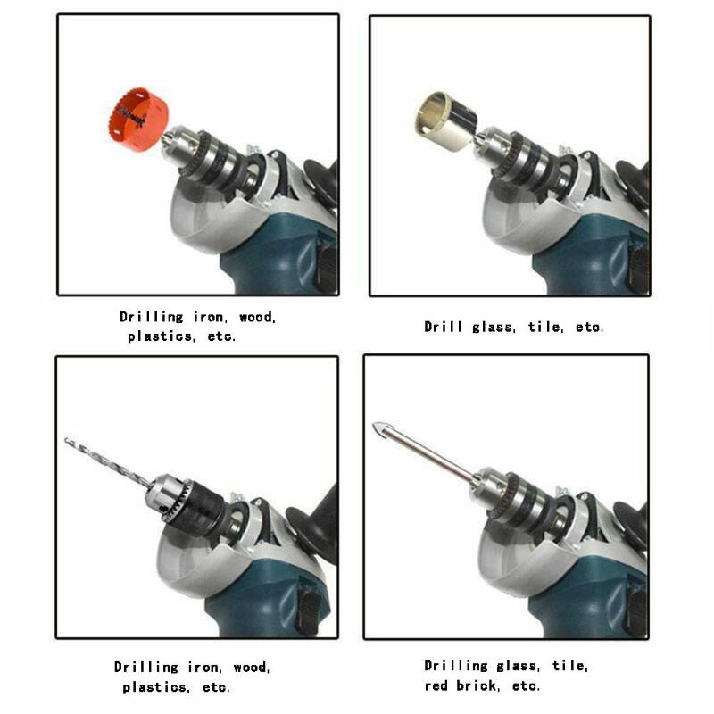 Electric Drill Chuck Angle Grinder Drill Chuck with Chuck Key Self-locking Iron Collet Electric Accessories