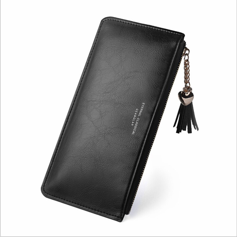 women's Long Wallet women's mobile phone bag ultra thin bright leather sweet Pu Wallet Coin Purse Wallets With: Sky blue