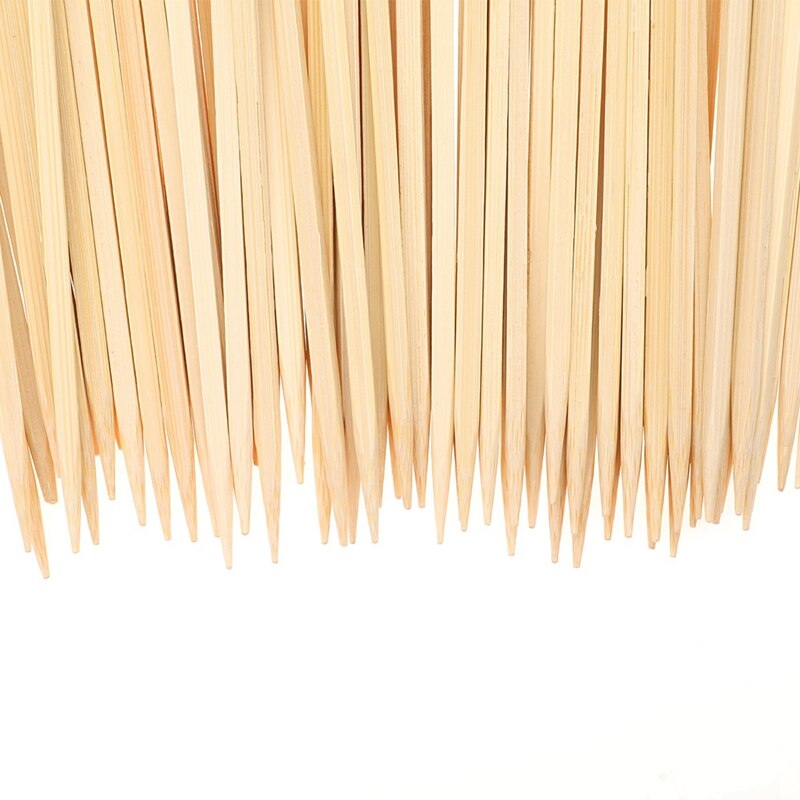 100Pcs BBQ Wooden Bamboo Paddle Skewers Disposable Cocktail Party Sticks Supplies Barbecue Kitchen Accessories
