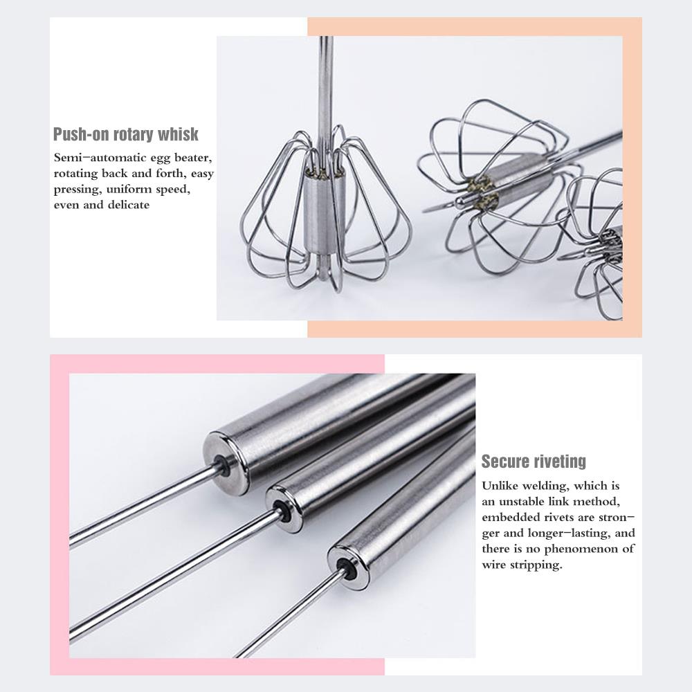 Semi automatic Egg Whisk Cream Cookware Egg Beater Dining Hand Pressure Restaurant Hand Whisk Mixer Bar Kitchen Tools