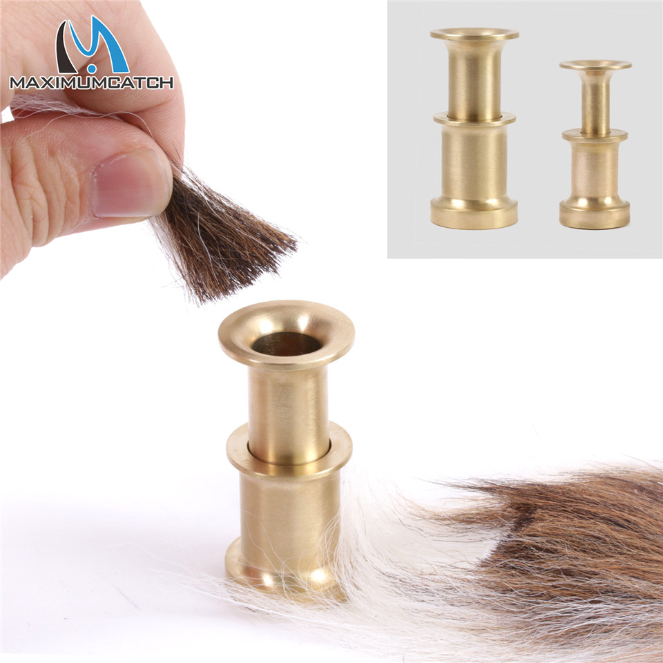 Maximumcatch Dubbing Twister/Spinner Brass Jig Fly Tying Twister Hair Stacker Fly Tying Tool