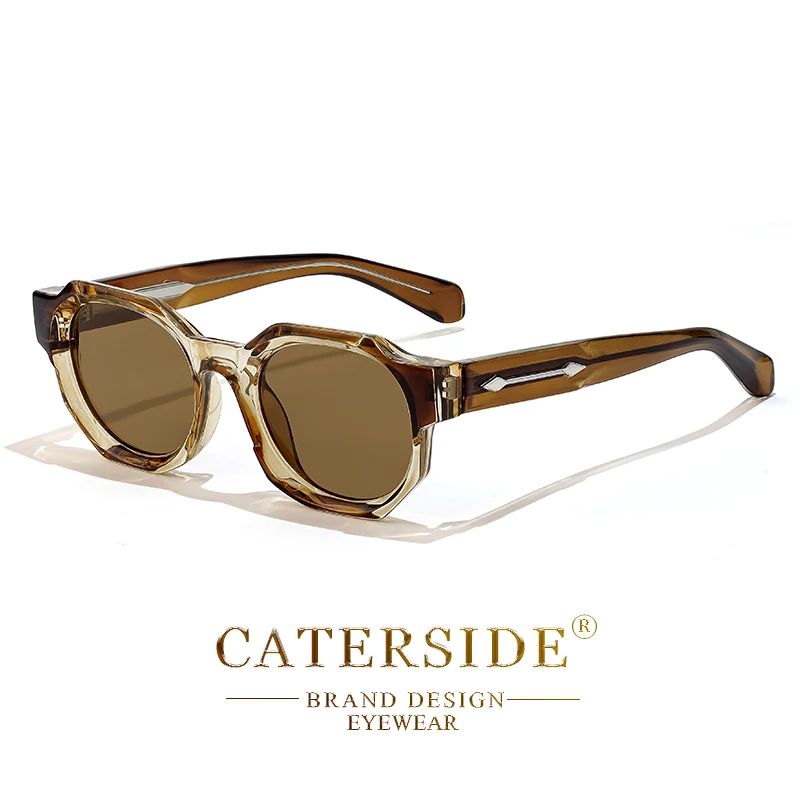 CATERSIDE gafas de sol cuadradas Retro Punk para hombre, montura gruesa Vintage, gafas de sol de para mujer, gafas de viaje para fiestas y vacaciones: Multicolor