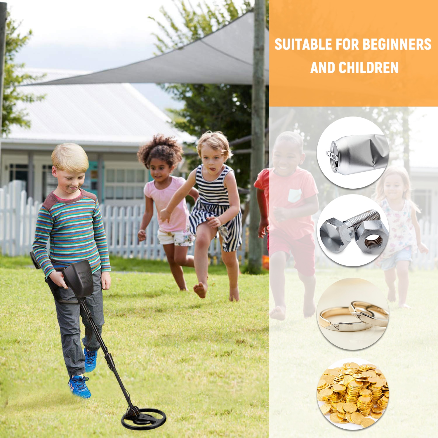 Détecteur de métaux souterrains, d'or, de trésors, de pépites de terre