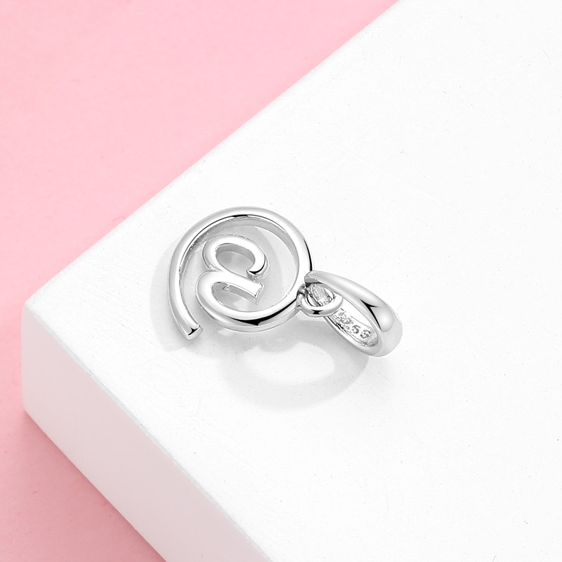Letter A 925 Sterling Silver Charms For jewelry making Pendants Fit Original Charm Bracelets