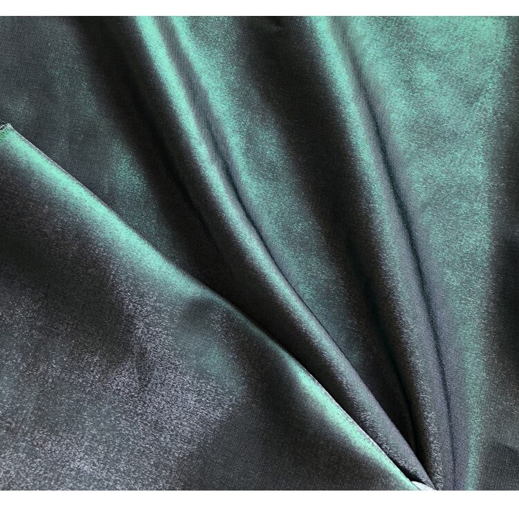 Gekleurde Zijde Linnen-Emerald Green Hoogwaardige Heldere Glossy Zijde Linnen 150Cm Breedte Glad Draperen High Jurk stof AZ001