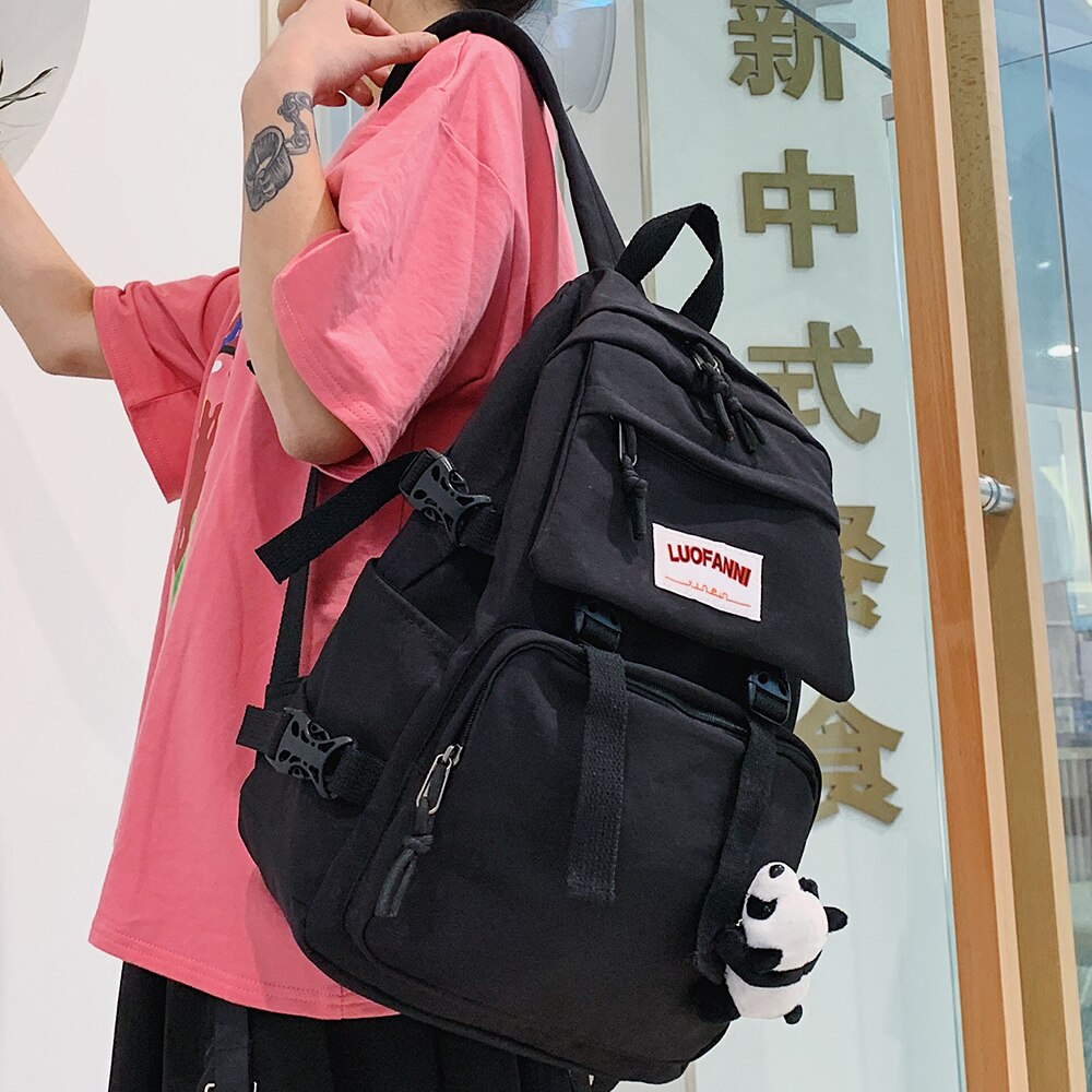 Student Reizen Vrouwen Rugzak Waterdicht Nylon Leuke Schooltas Meisje Kawaii Boek Rugzak Laptop Vrouwelijke Mode Tas Dames Luxe