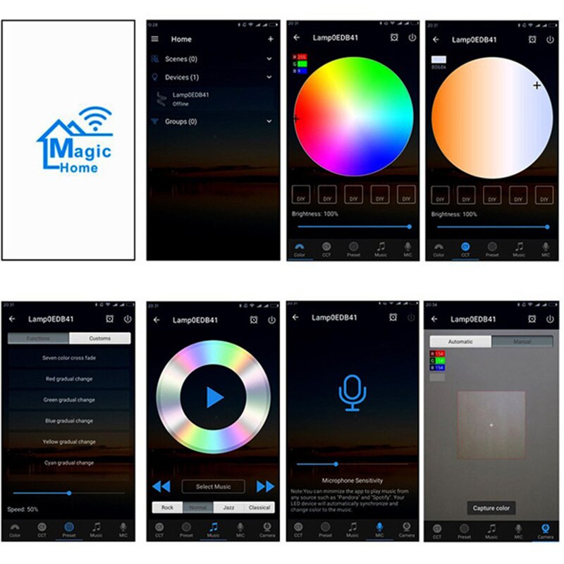 LED Wifi Controller IR Remote RGB Controller For LED Strip Lights 24 key Infrared Dimmer Work with Alexa Music Wifi Controller