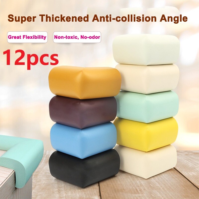 12 pièces Table coin protecteur Anti-collision Angle anti-dérapant épaissir Table coin Double face colle plus épaisse sécurité bébé protecteur