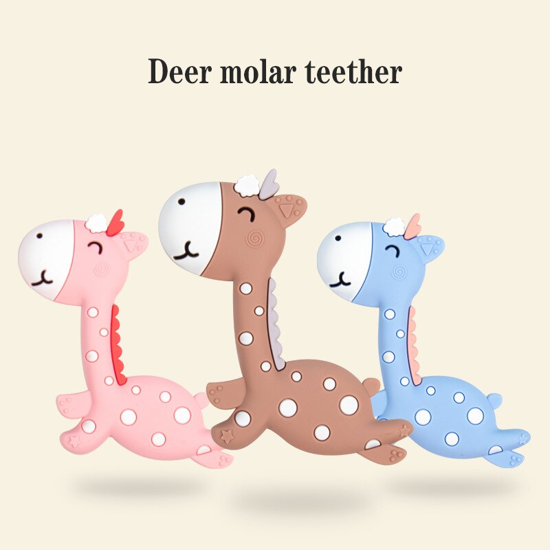 Baby BeißRing Giraffe Baby Beruhigende Beißen freundlicher Molaren Spielzeug Kleinkind Spielzeug Für Neugeborene Geburt