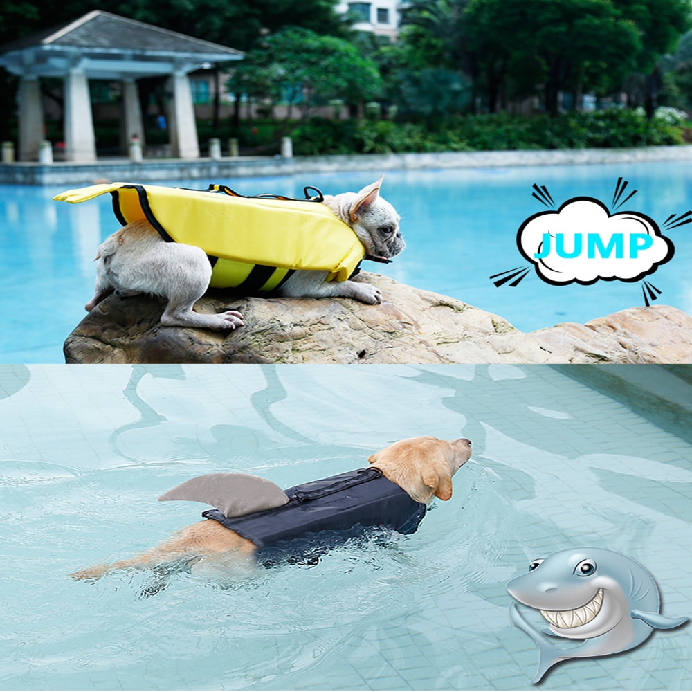 Dog Life Jacket Pet Life Jacket Shark Summer Dog Clothes Duck Cute Dog Life Vest for Medium Large Dogs Swimwear