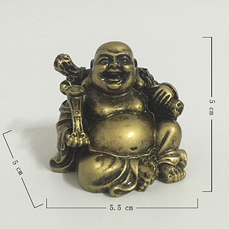 Chinese Rijke Bronskleur Lachende Boeddha Standbeeld Sculptuur Geluk Beeldjes Voor Huis Tuin Decoratie Boeddhabeelden: Style1