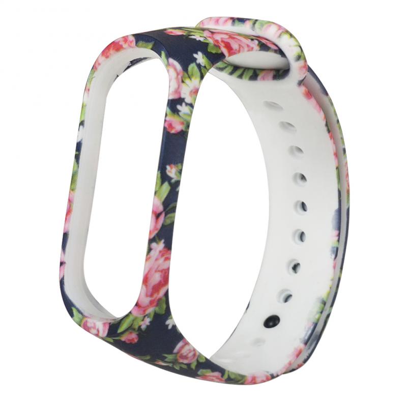 Replaceable Silicone Bracelet For Mi Band 5 Silicone Varied Flowers Printing Bracelet Fashionable Sport Wrist Strap For Miband 5: 05