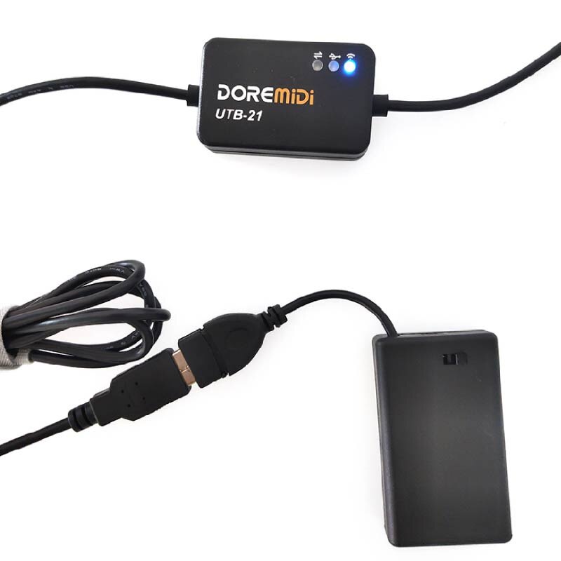 DOREMiDi UTB-21 USB MIDI a Bluetooth senza fili adattatore MIDI convertitore senza fili MIDI cavo USB dispositivo MIDI