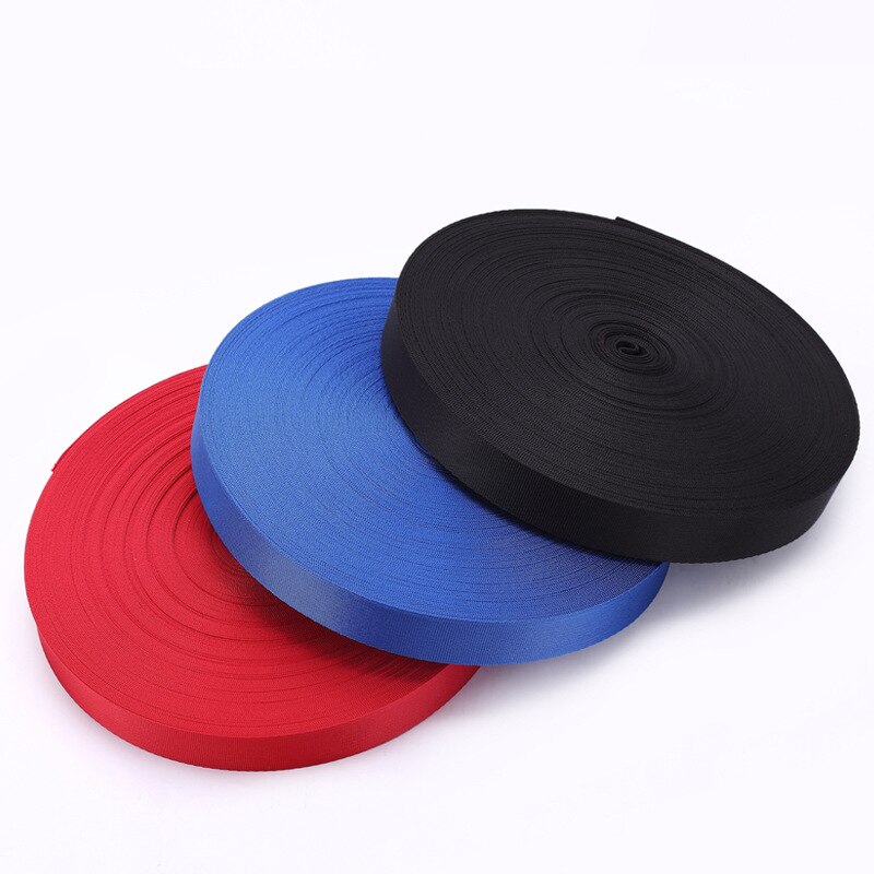 25Mm * 50Yards Rood Zwart Nylon Geweven Singels Band Voor Tassen Naaien Singels Tape Nylon Band Polyester voor Diy Clothings