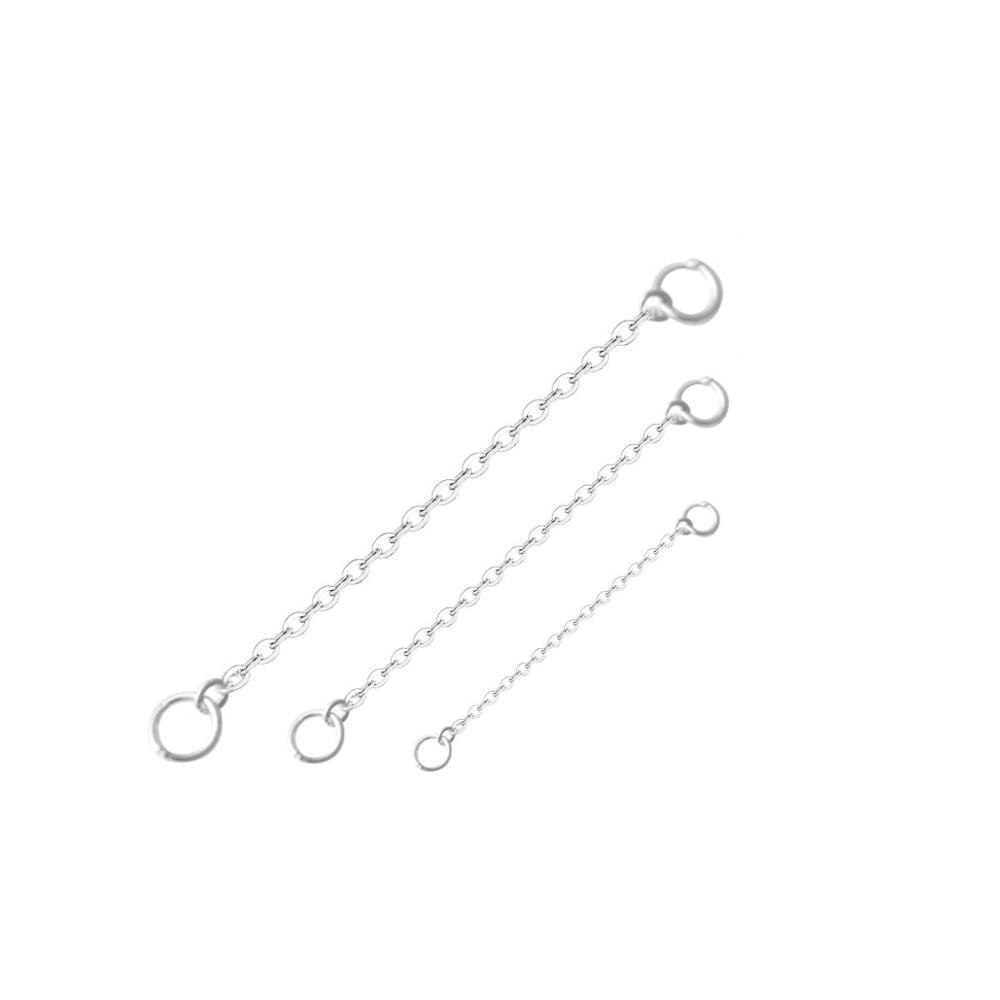 2 peças de Alta Qualidade 925 Linha de Orelha de Prata Brincos de Prata Cadeia de Jóias Fazendo Descobertas DIY Fio Acessórios Atacado: O chain / length 4mm