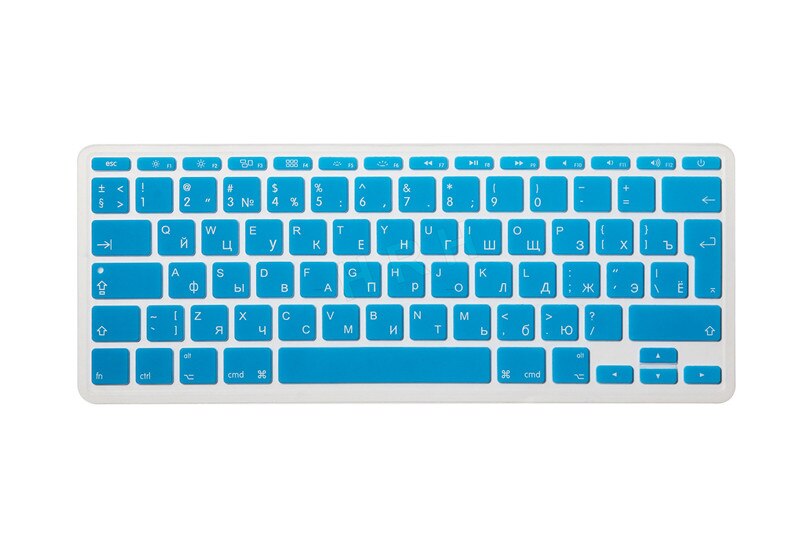 HRH Durable Russian EU/UK Silicone Gel Keyboard Protector Cover Skin Protective Film For Mac Book Air 11.6 A1465/A1370: Turquoise