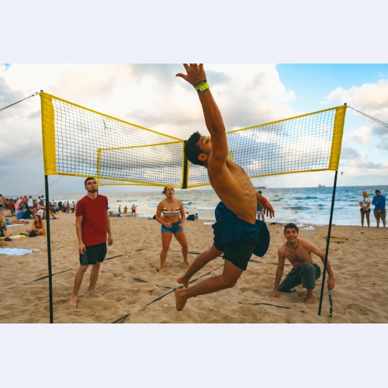 Rede portátil portátil quente do voleibol da grama da areia ao ar livre portátil portátil portátil do2