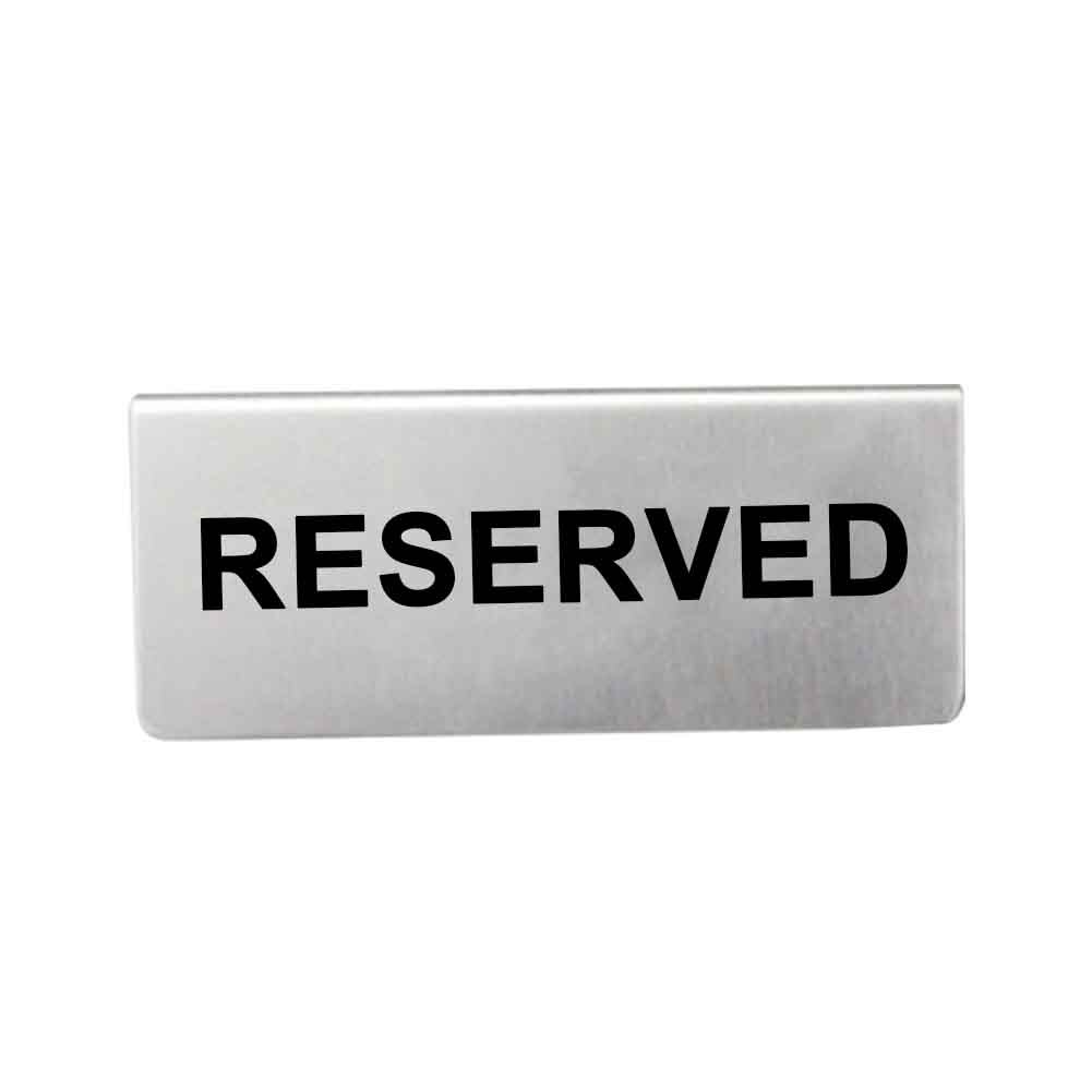 Table Sign Hotel Bar Stainless Steel Triangle Cafe Reserved Double Sided Reusable Restaurant Tableware Brushed Lightweight