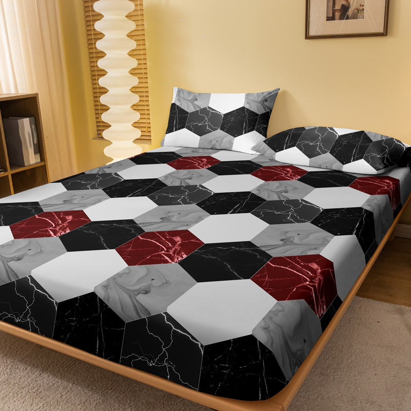 1 pieza de sábana esmerilada con patrón de mármol a la , colcha estampada para dormitorio, ropa de cama (excluyendo fundas de almohada): 90 x 200 cm