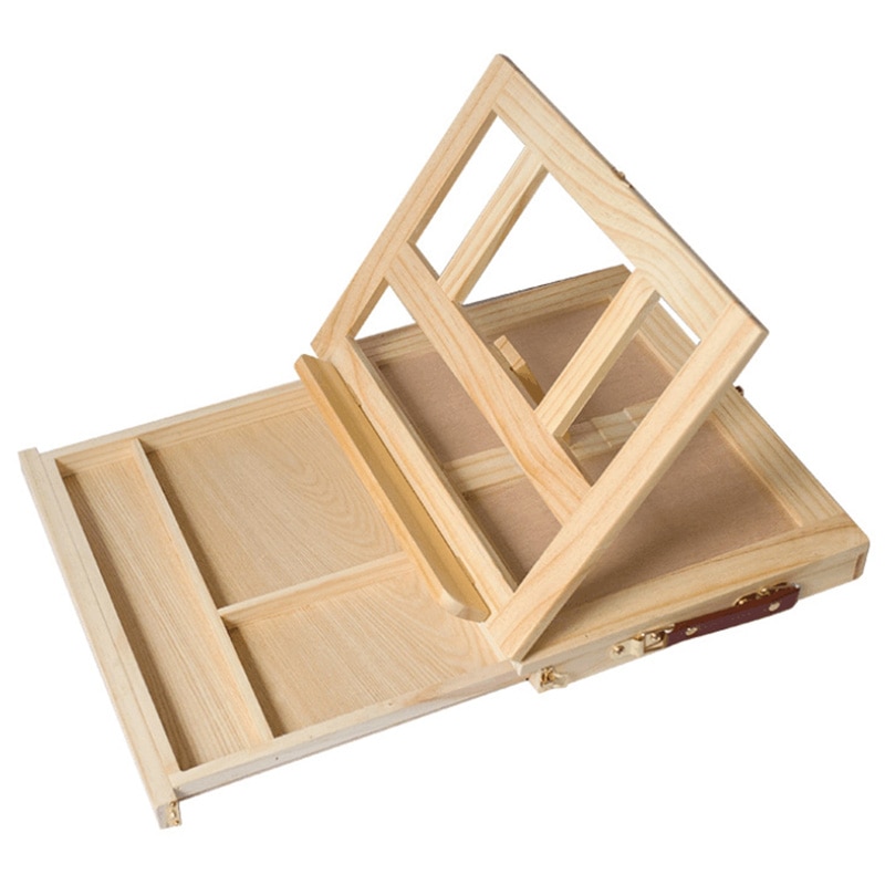 Wielofunkcyjna sztaluga artystyczna sztaluga biurkowa przenośna miniaturowa lampka na biurko waga składana sztaluga robić przechowywania lub podczas podróży: Default Title