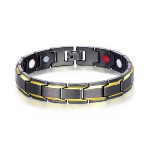 Therapeutic Energy Healing Bracelet Stainless Steel Magnetic Therapy Bracelet Titanium Steel Men Bracelet Couple