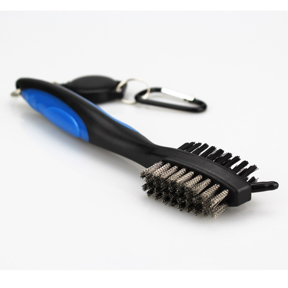 Golf club brush golf groove cleaning brush 2- sided golf putter wedge ball groove cleaner kit cleaning tool gof accessories: Blå