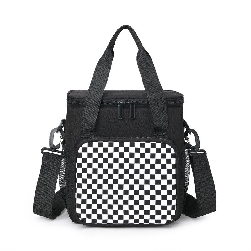 Bolsa enfriadora de leche materna, bolsa termo de gran capacidad, bolsa de almacenamiento de alimentos para biberones, adecuada para mamás lactantes, guarderías para bebés: Negro