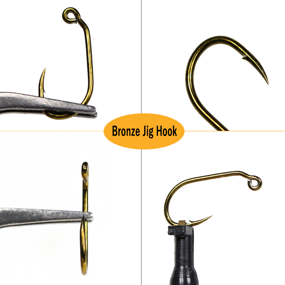 Wifreo 30Pcs 60 Graden Prikkeldraad Jig Vliegbindset Haak Brede Kloof Trout Vishaken #10 #12 #14 #16