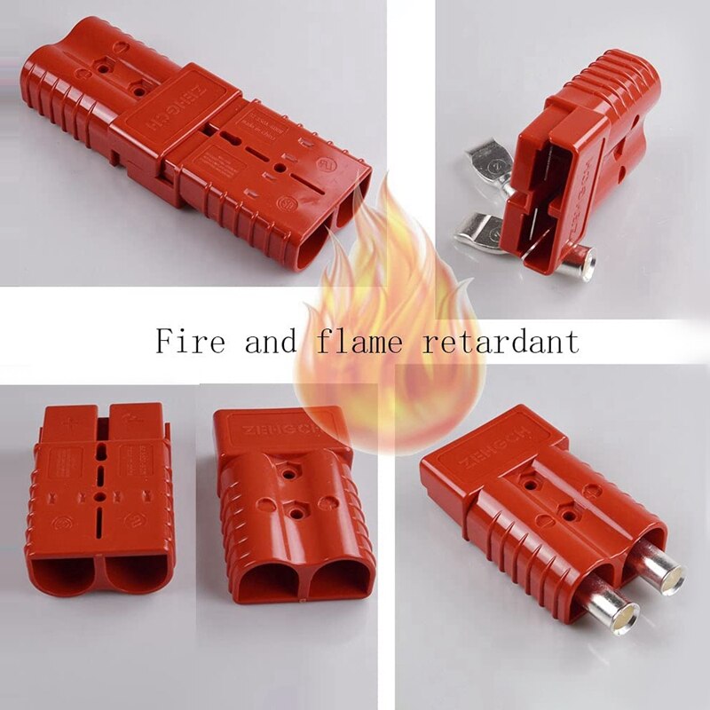 50A 600V 10Pcs Battery Power Connector Quick Connect Plug Jumper Cable Plug Connector For Anderson Connector
