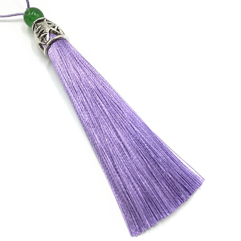 Polyester 9cm zijden kwastjes franje met kralen kwastjes hangende gordijnen voor het naaien van kleding huisdecoratie