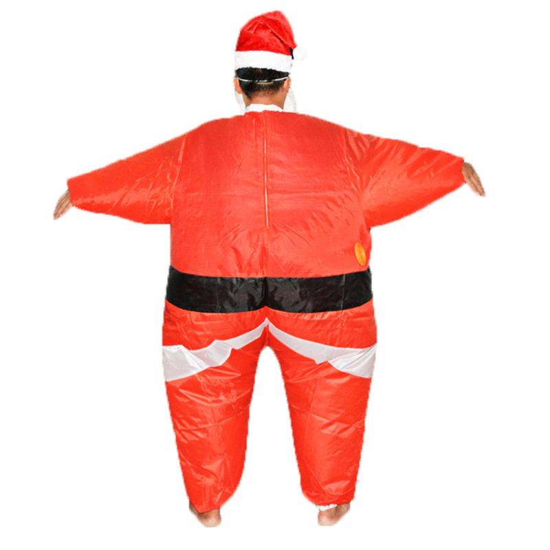 Traje de papai Noel Para Adultos Inflável Blow Up Suit Fantasia Vestido de Natal festa de Natal Cosplay empresa bares clubes de dança do partido