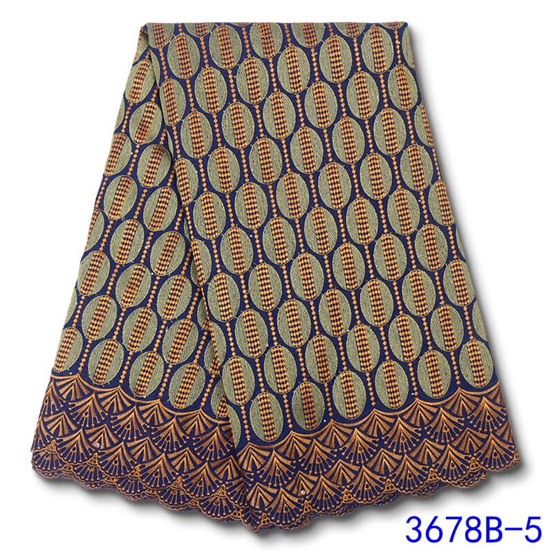 African Dry Cotton Lace Fabric Lace Swiss Voile Laces In Switzerland Nigerian Lace Fabrics Sewing YA3678B-6: Picture 5