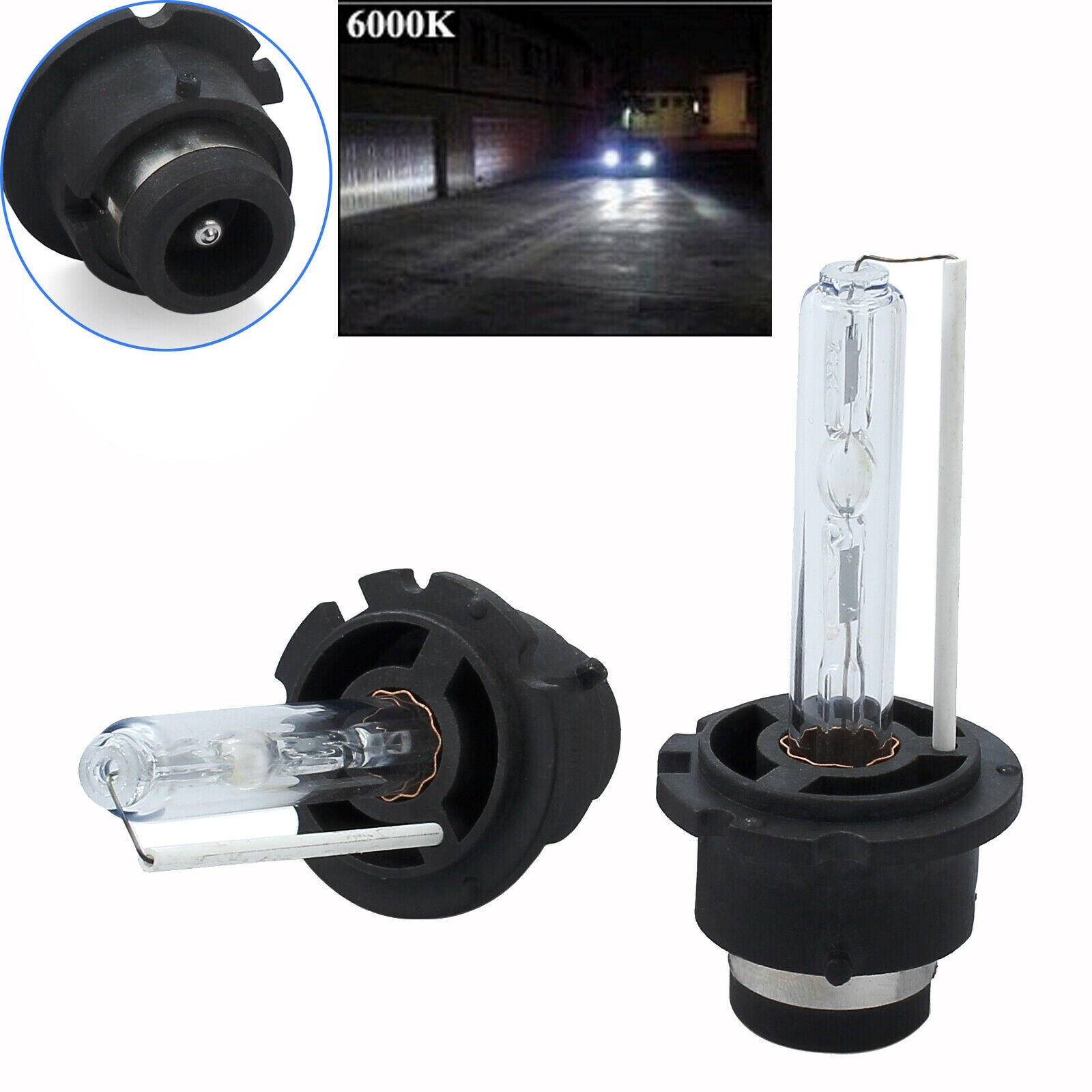 2x Xenon bombillas de faros de D2S 85122, 6000 K 35 hielo automóviles y motocicletas lámpara de señal blanco Fit muchas Coche