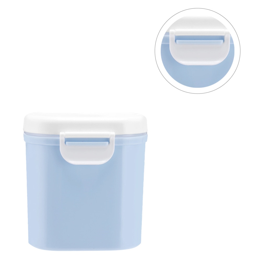 1pc Large Capacity Milk Powder Box Sealed Storage Tank Storage Container Multifunctional Sealed Box for Home (L Sky-blue)